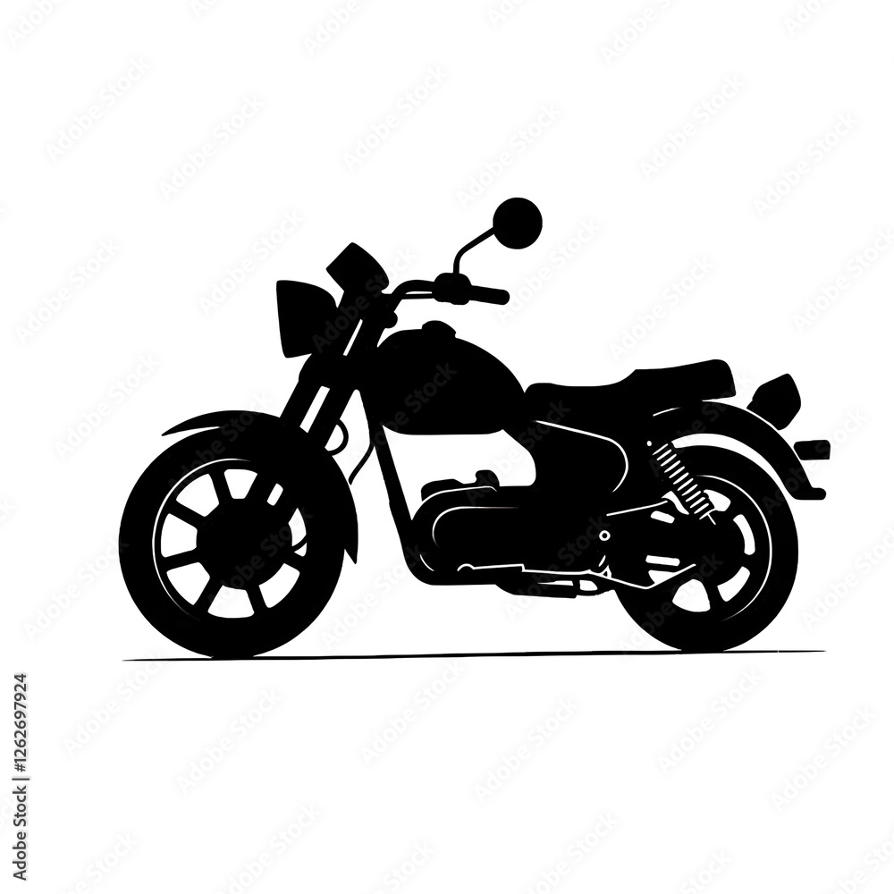 Obraz premium moto silhouette