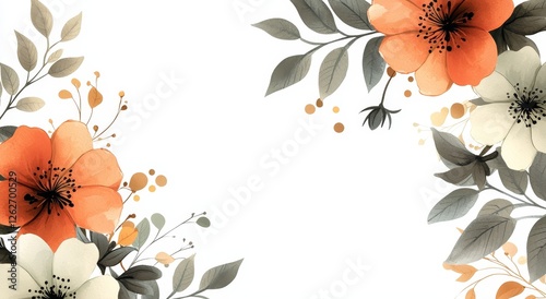 Design a watercolor set of wildflowers, leaves, and grass. A collection of botanical garden elements in a contemporary, isolated illustration with a vintage feel.