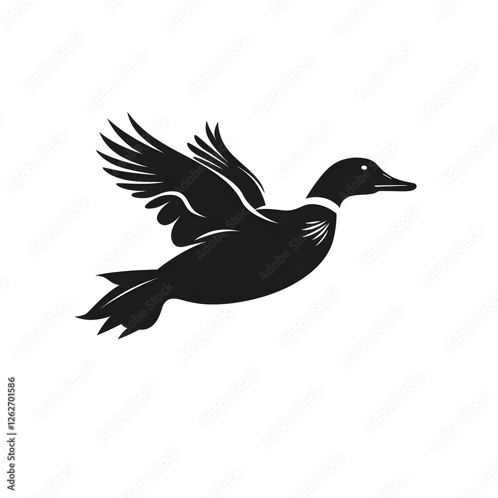Fototapeta premium duck flying silhouette