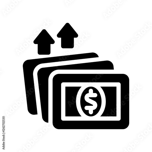 outgoing cash glyph icon