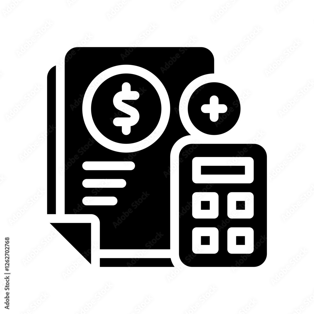 expense tracking glyph icon expense tracking glyph icon