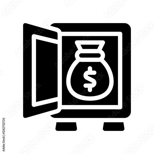 cash reserve glyph icon