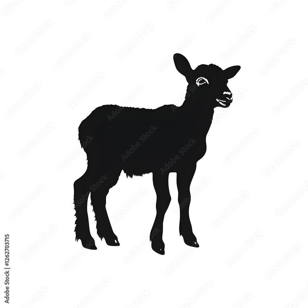 Fototapeta premium a lamb silhouette