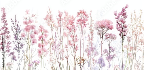 An extensive assortment of watercolor floral packages ideal for use in fabric, fashion, wedding invitations, templates, posters, romance, greetings, spring, bouquets, patterns, decorations, and