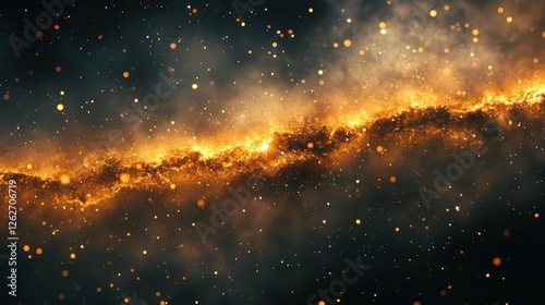 Cosmic Nebula, Galactic Dust, Space Background, fiery glow photo