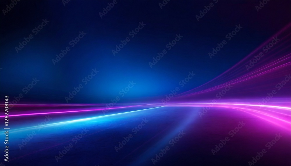Dark blue abstract gradient background with ultraviolet neon glow, blurry light lines and waves Dark blue abstract gradient background with ultraviolet neon glow, blurry light lines and waves
