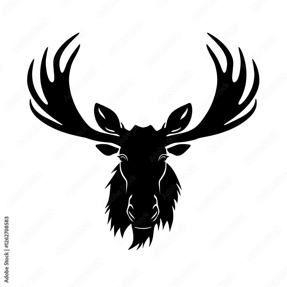 Obraz premium moose head silhouette