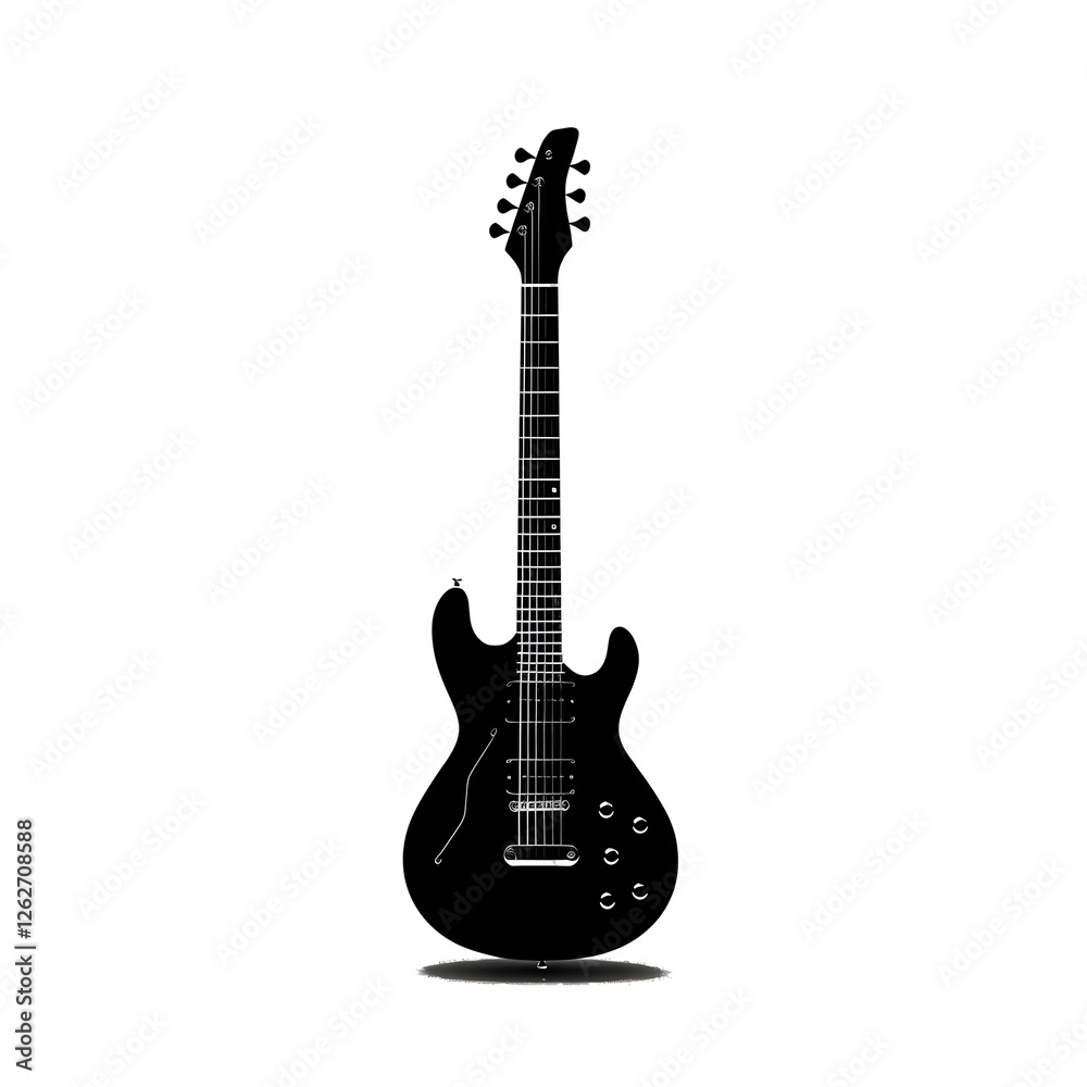 Naklejka premium guitarra silhouette