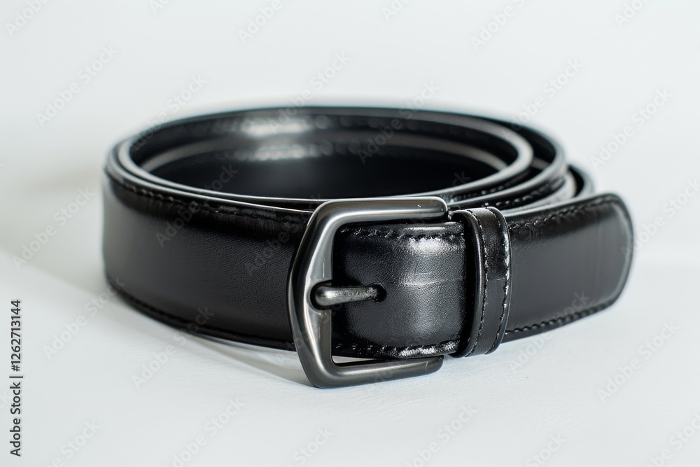 Classic Black Leather Men's Belt Classic Black Leather Men's Belt