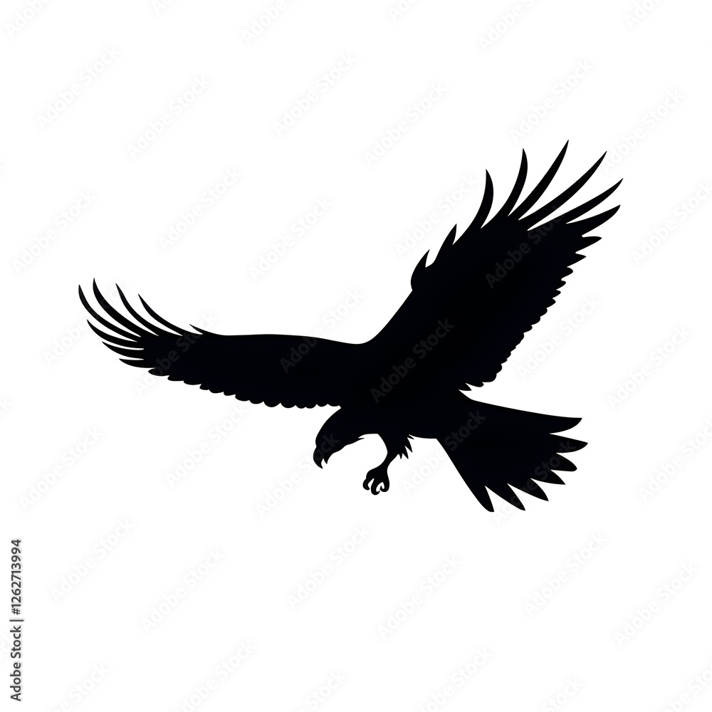 Obraz premium eagle flying silhouette