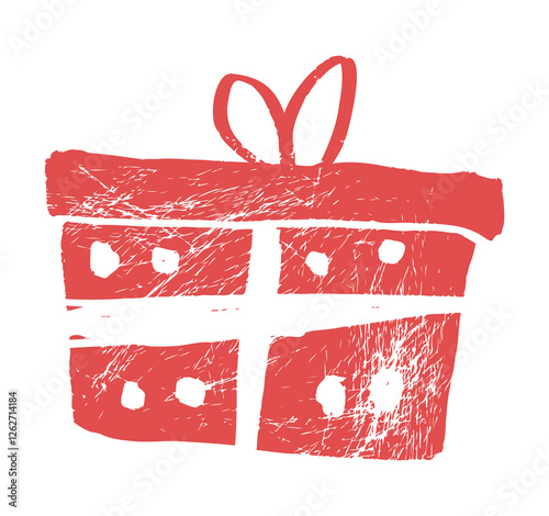 Gift box textured. Gifts and presents for holiday celebration and special sales offer. birthday celebration, special give away pack birthday or anniversary box with wrapping paper and ribbon bow