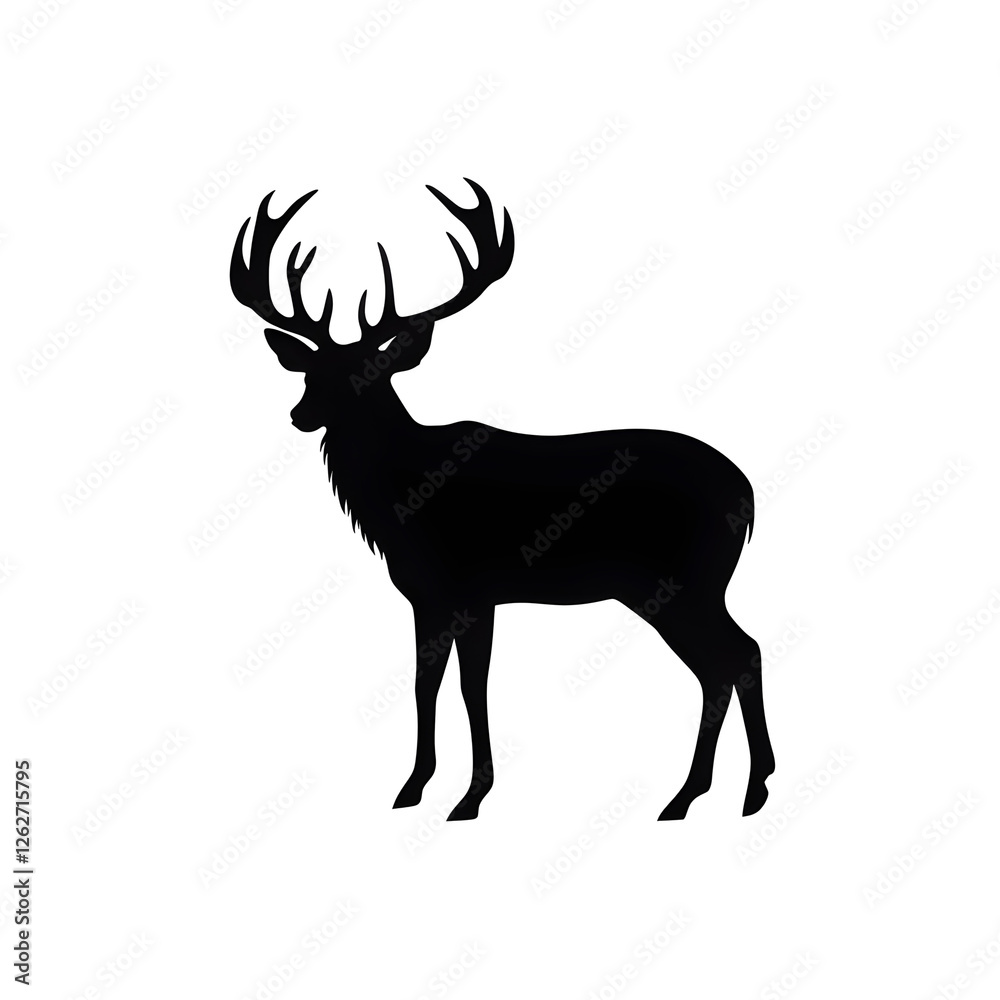 Obraz premium white tailed deer silhouette