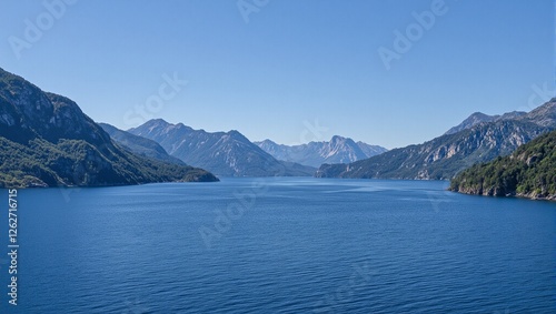 Tranquil lake nestled among towering cliffs evoking a sense of serenity and seclusion