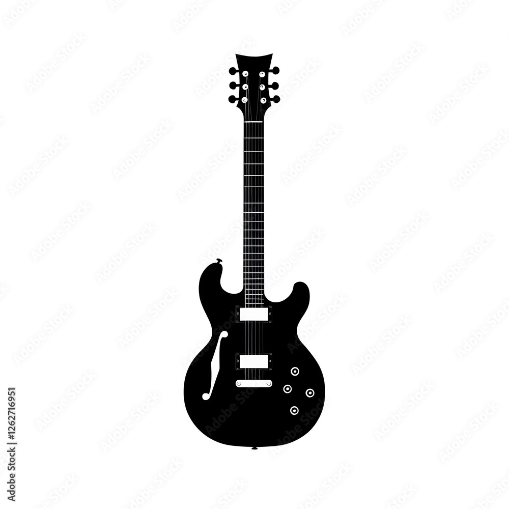 Naklejka premium guitarra silhouette