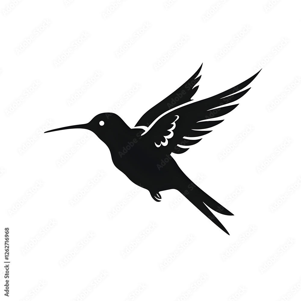 Fototapeta premium hummingbird silhouette