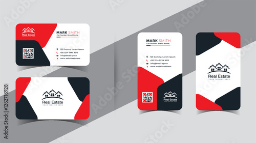 Modern creative professional business card template design.