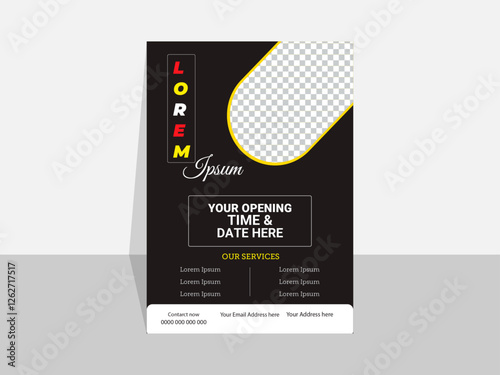 Flyer in A4 marketing concept Corporate design Business poster promotion advertise presentation customize edit flyer design.