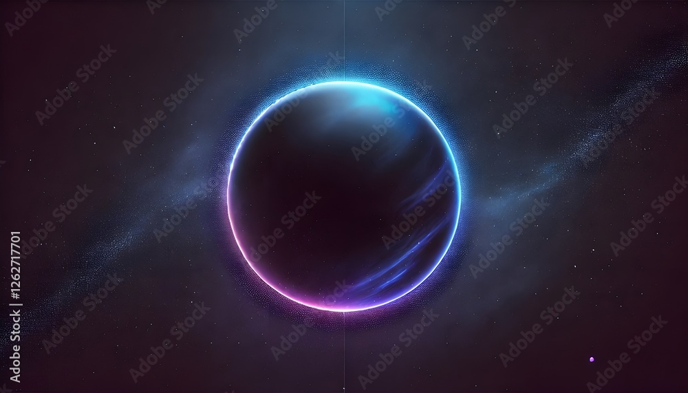 Fototapeta premium A cosmic gradient blending dark blue, violet, and black, creating a futuristic and mysterious aesthetic