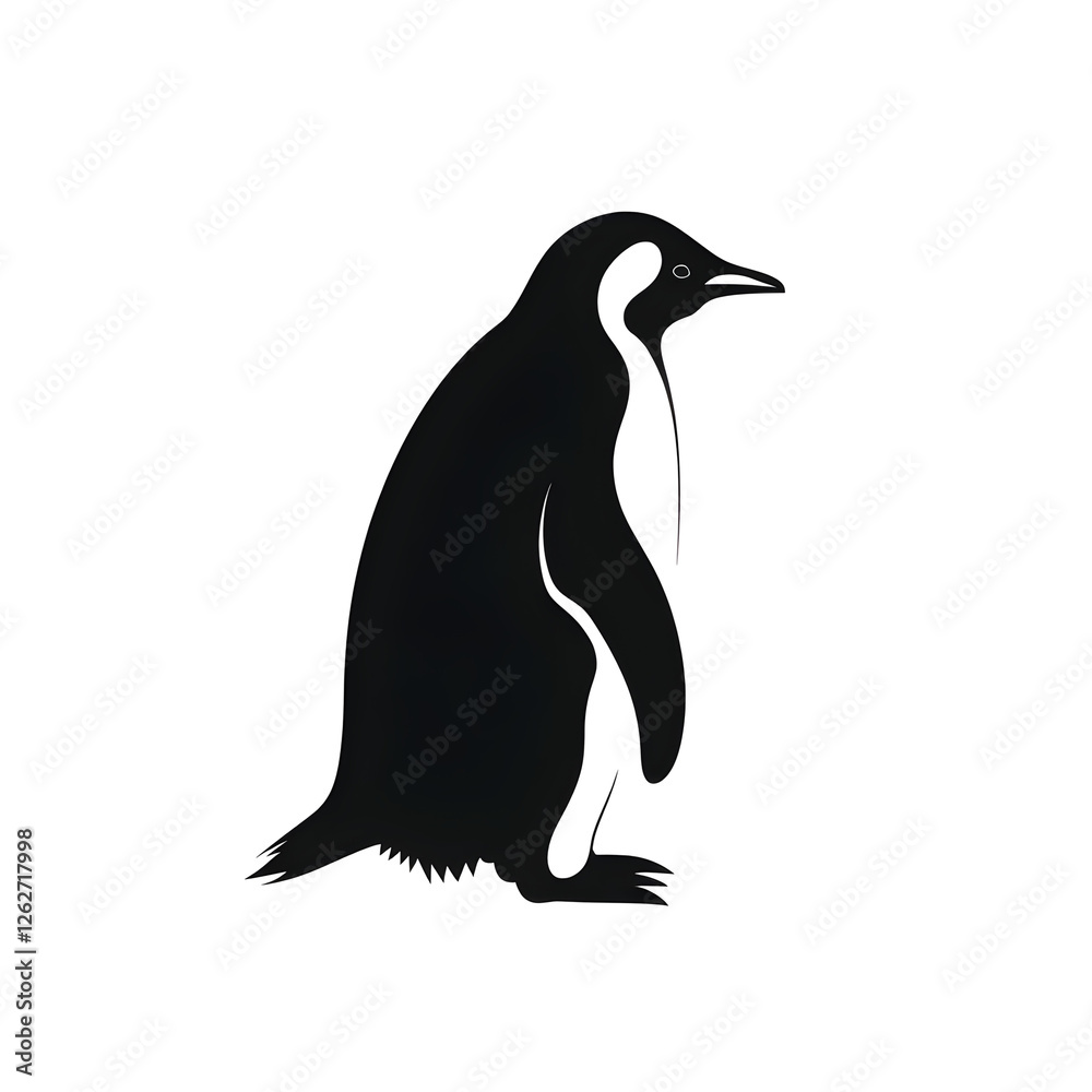 Obraz premium a penguin silhouette