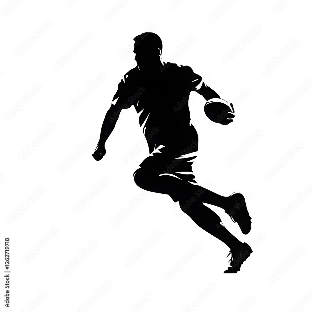 Naklejka premium football player silhouette