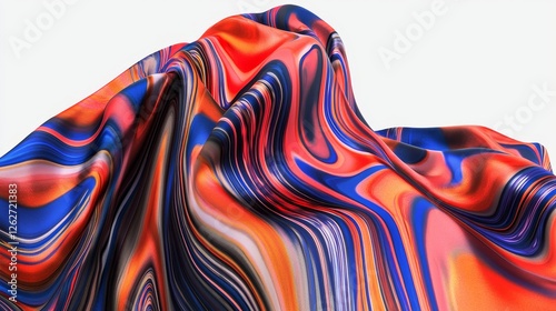 An abstract work that examines the ideas of time and movement through the use of blurred lines and streaks, imparting a feeling of vibrant and kinetic motion