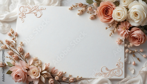 frame of roses and pearls, frame of roses card, nikkah card frame with butterflies and flowers, invitation cards for weddings and birthdays, teacher day card HD and 4K image