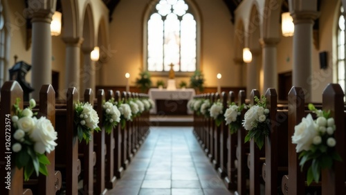 Rustic church wedding decoration