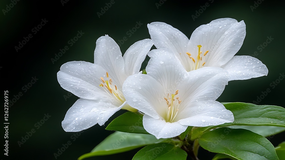 Delicate white flowers blooming in nature close-up photography serene environment Delicate white flowers blooming in nature close-up photography serene environment