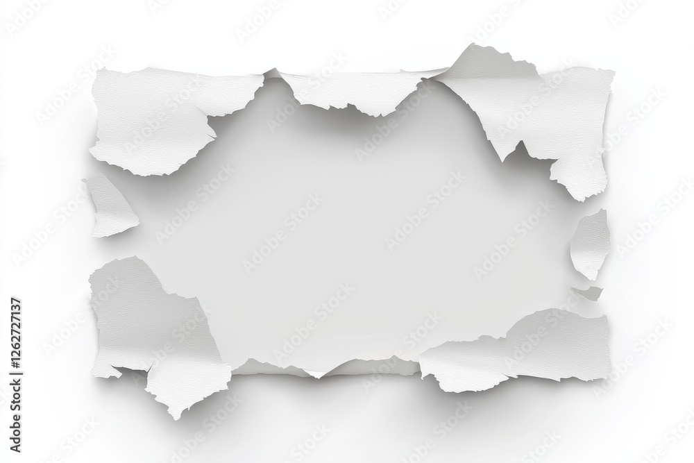 Realistic looking torn paper edges. Ripped sections of white paper strips. Ideal isolated items for graphic design Realistic looking torn paper edges. Ripped sections of white paper strips. Ideal isolated items for graphic design