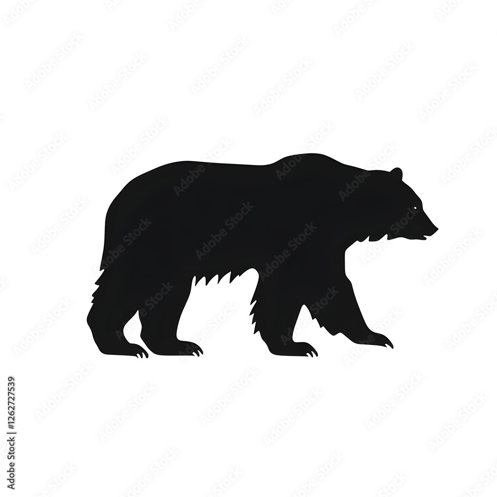 Fototapeta premium bear black silhouette