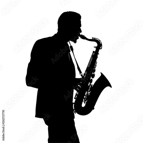 saxophonist silhouette