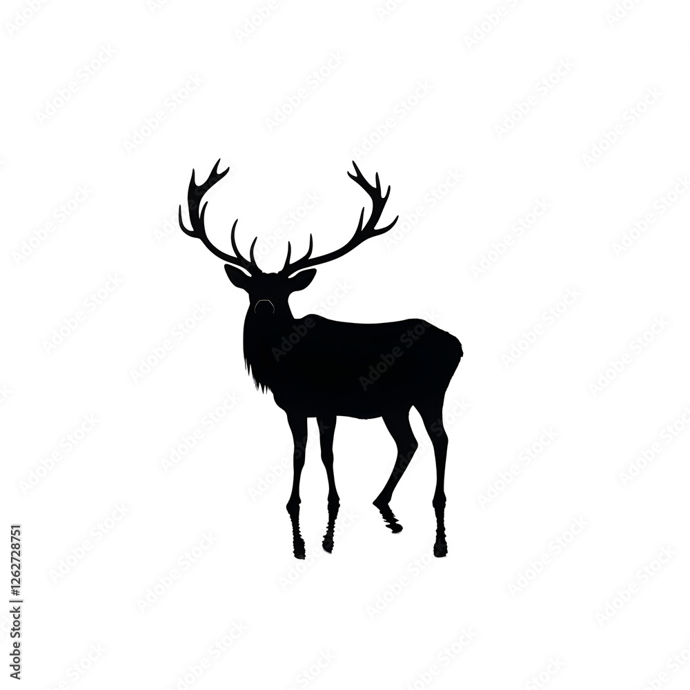 Naklejka premium reindeer silhouette
