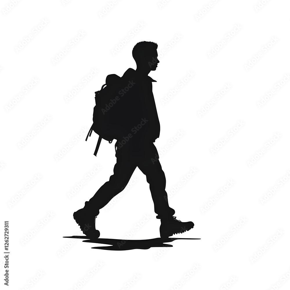Fototapeta premium walking silhouette