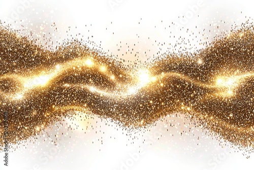 Magic gold dust shines isolated on a clear background