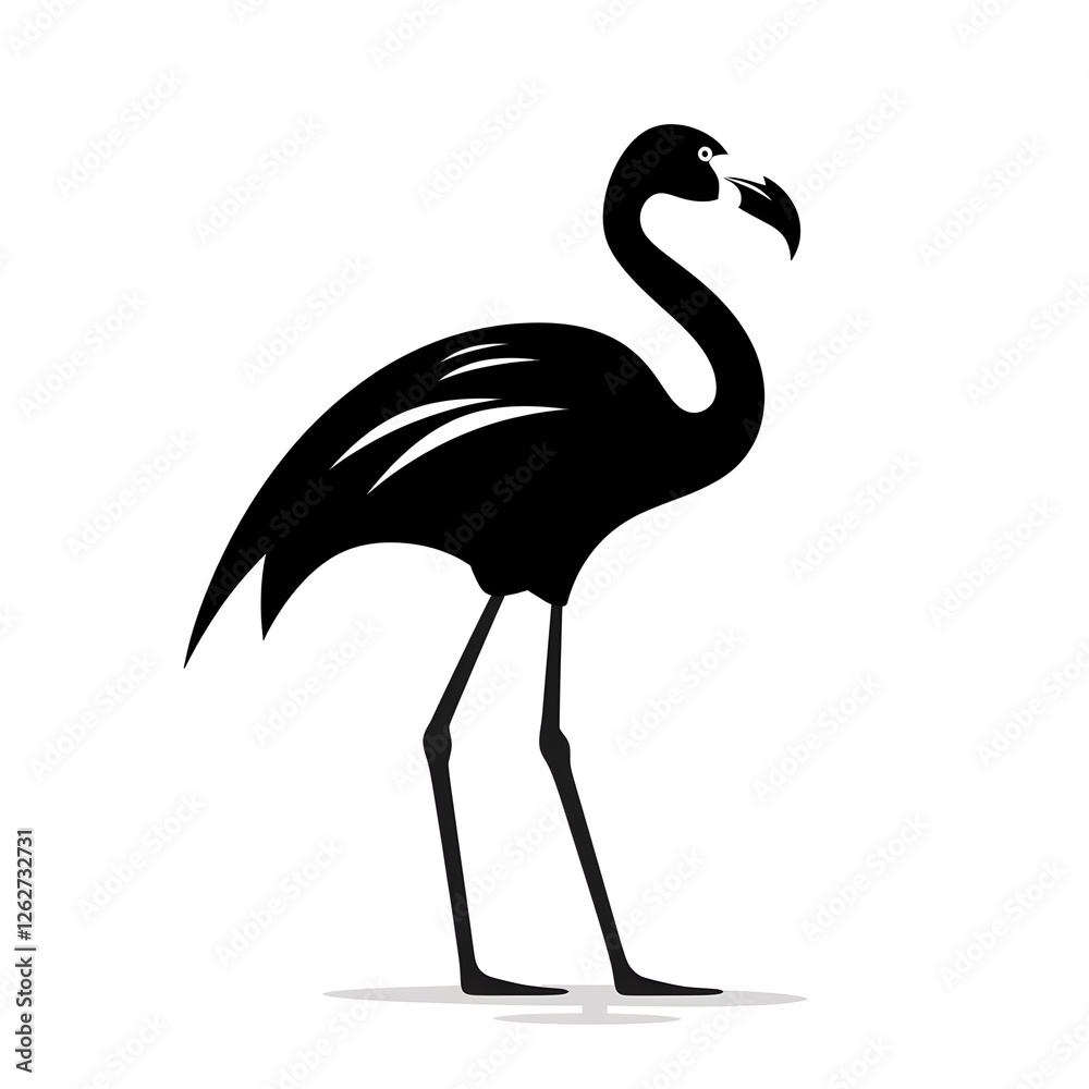 Fototapeta premium a flamingo silhouette
