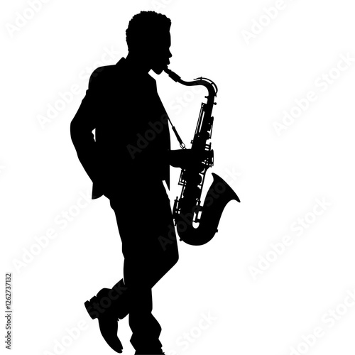saxophonist silhouette
