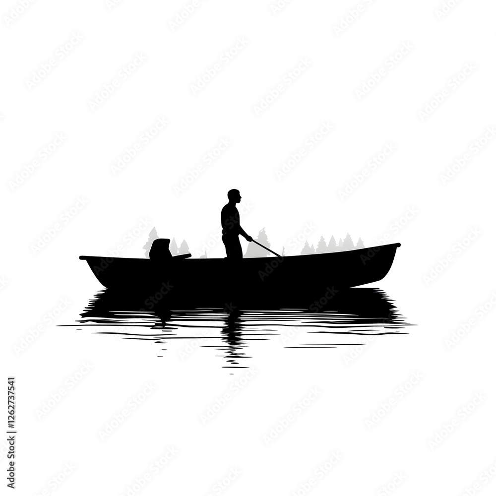 boating silhouette boating silhouette