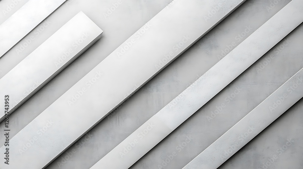 Obraz premium Abstract Grey Wall With Diagonal White Rectangles