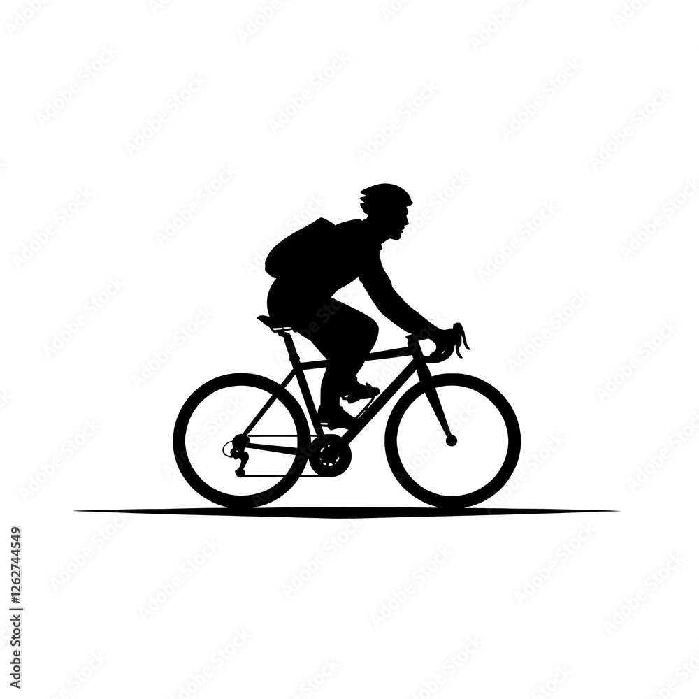 Obraz premium biking silhouette