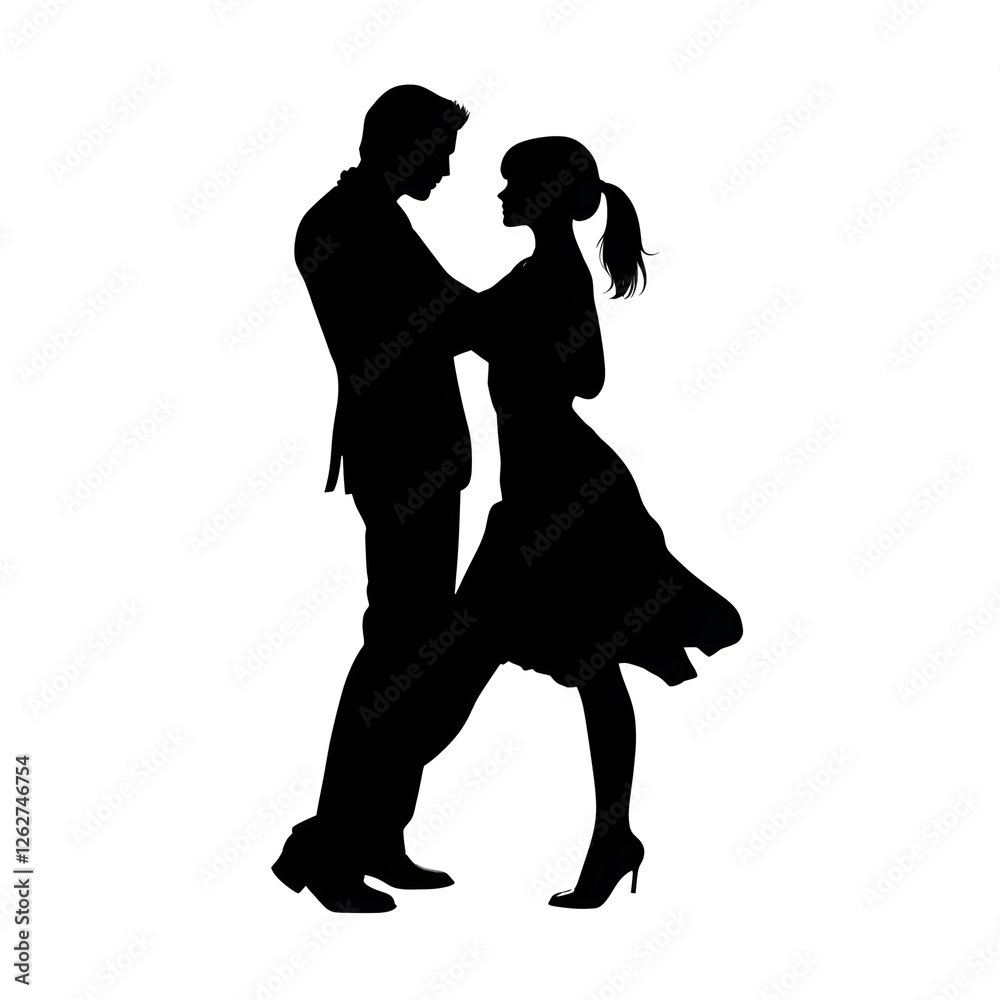 a couple dancing silhouette a couple dancing silhouette