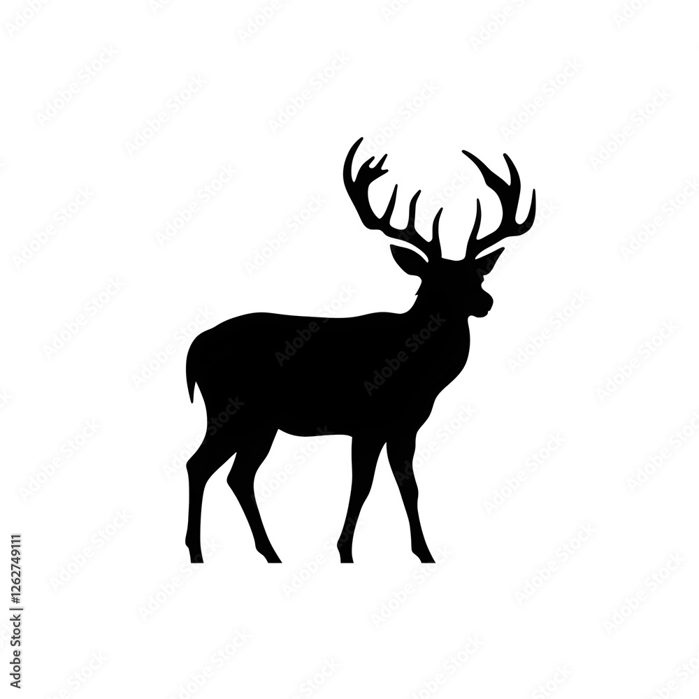 Obraz premium whitetail deer silhouette