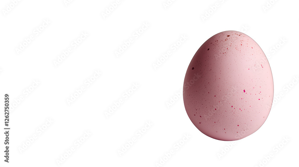Fototapeta premium a single pink egg on a transparent background, PNG image, PNG file, Generative art.
