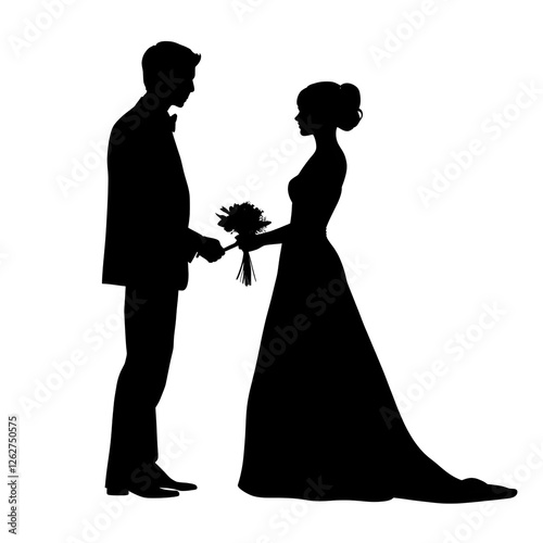 Wallpaper Mural wedding silhouette Torontodigital.ca