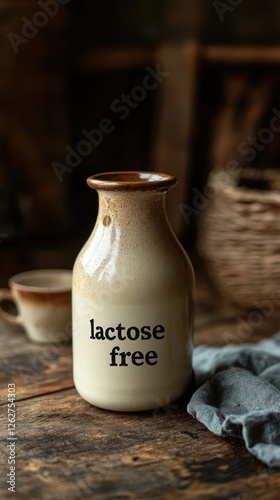 milk bottle with the word 