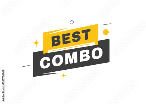 Best combo banner vector icon label element. Modern element for announcement, marketing.