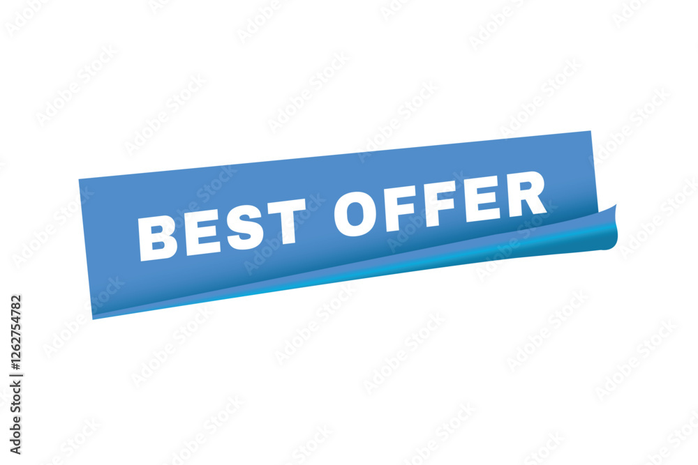 Best offer banner vector modern sticker, label design. Advertising element. Best offer banner vector modern sticker, label design. Advertising element.