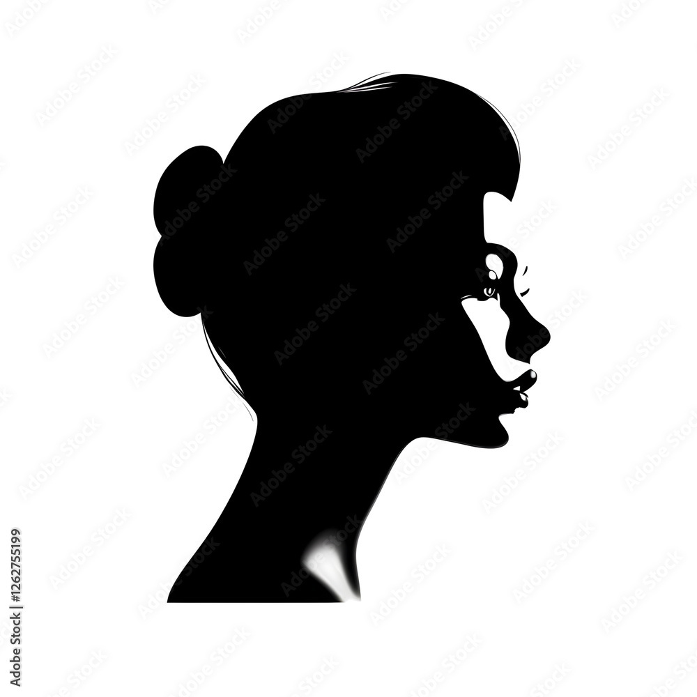 ladies face silhouette ladies face silhouette