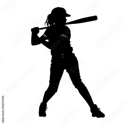 softball player silhouette