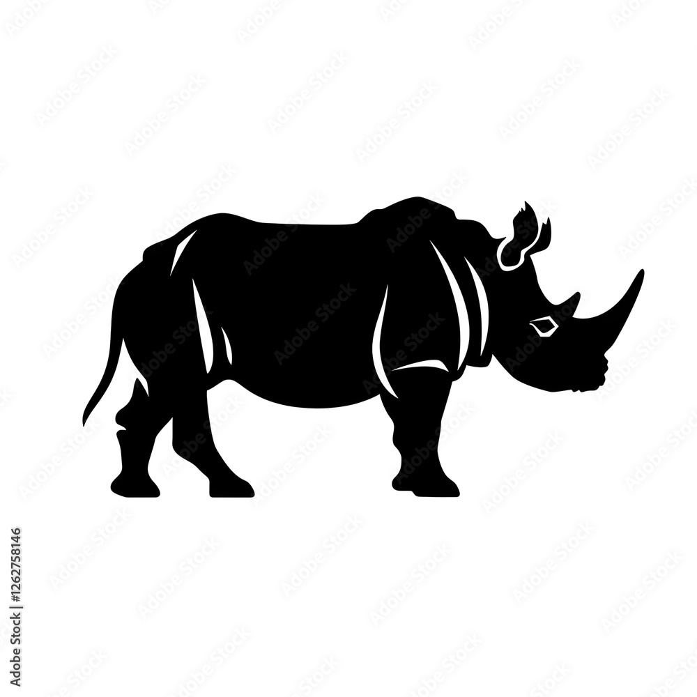 Fototapeta premium rhino silhouette
