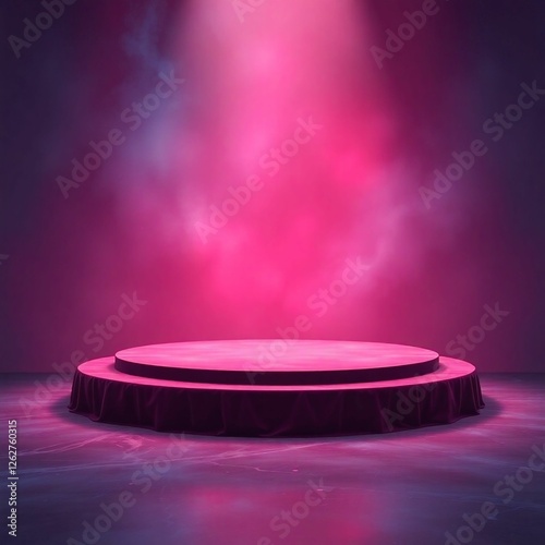 empty stage with spotlight photo